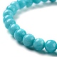 Dyed Natural Jade Beads Stretch Bracelets(BJEW-G633-A)-4