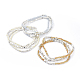 Ensembles de bracelet extensible de perles de verre électrolytique(BJEW-JB04405)-1