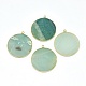 Pendentifs amazonite fleurs naturelles(G-E526-10C)-2