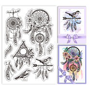 Custom PVC Plastic Clear Stamps, for DIY Scrapbooking, Photo Album Decorative, Cards Making, Feather, 160x110x3mm(DIY-WH0448-0277)