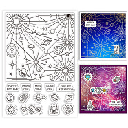 Custom PVC Plastic Clear Stamps, for DIY Scrapbooking, Photo Album Decorative, Cards Making, Planet, 160x110x3mm(DIY-WH0448-0674)