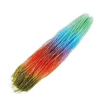 Gradient Color Baking Painted Glass Bead Strands, Faceted, Bicone, Colorful, 4.5x4mm, Hole: 0.8mm, about 83~86pcs/strand, 12.32~14''(31.3~35cm)