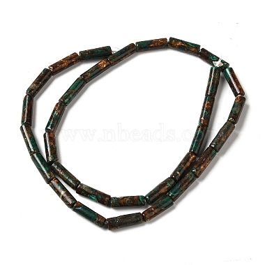 Assembled Synthetic Malachite & Natural Bronzite Beads Strands(G-Q181-A01-01)-3