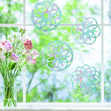 Waterproof PVC Colored Laser Stained Window Film Adhesive Stickers(DIY-WH0256-053)-7