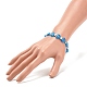 Handmade Millefiori Lampwork & Alloy Heart Beaded Stretch Bracelet(BJEW-JB08042-02)-3