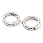 Non-Tarnish 316 Stainless Steel Spring Gate Rings, Rings, Stainless Steel Color, 20x3.5mm(STAS-M296-01P-A-01)