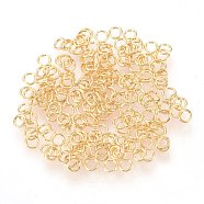 304 Stainless Steel Open Jump Rings, Nickel Free, Real 18K Gold Plated, 24 Gauge, 2.5x0.5mm, Inner Diameter: 1.5mm, about 650pcs/5g(X-STAS-R091-01G)