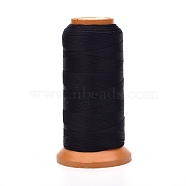 Polyester Threads, for Jewelry Making, Black, 1mm, about 284.33 yards(260m)/roll(NWIR-G018-F-01)