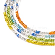 Glass Seed Beaded Necklace for Women, Mixed Color, 15.83 inch(40.2cm)(NJEW-JN03935)