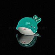 Luminous Resin Sea Animals Display Decoration, Glow in the Dark, Micro Landscape Fish Tank Decoration, Whale, 23x17x12.5mm(DJEW-R007-02G)