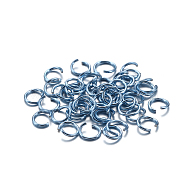 Aluminum Jump Rings, Open Jump Rings, Round Ring, Light Blue, 20 Gauge, 6x0.8mm, Inner Diameter: 4.4mm, about 300pcs/bag(ALUM-CJC0001-01L)