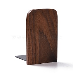 Non-Skid Wood Bookend Display Stands, Desktop Heavy Duty Wooden Book Stopper for Shelves, Teachers' Day, Rectangle, Sienna, 130x80x105mm(OFST-PW0002-151B-A01)