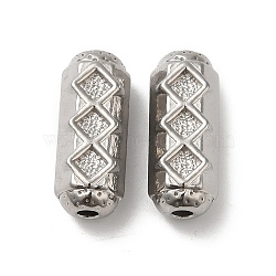 Non-Tarnish 304 Stainless Steel Beads, Tube, Stainless Steel Color, 18.5x7.5x6.5mm, Hole: 2mm(STAS-I203-50P)