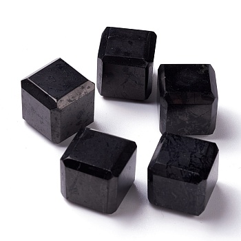 Natural Shungite Beads, Six Sided Celestial Dice, 16~16.56x16~16.5x16~16.5mm