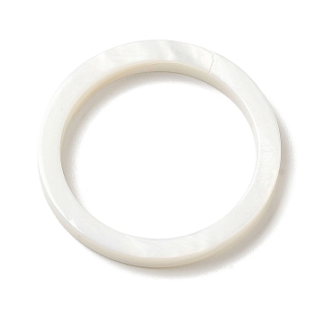 Natural White Shell Linking Ring, Ring, WhiteSmoke, 40x4mm, Inner Diameter: 32mm
