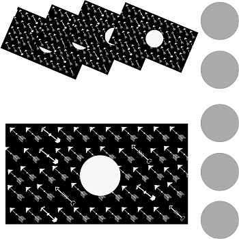 CRASPIRE 120 Sheets Rectangle Coated Scratch Off Film Reward Cards, DIY Scraping Award Card, Mixed Patterns, 50x90mm
