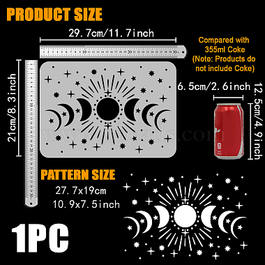 Plastic Hollow Out Drawing Painting Stencils Templates(DIY-WH0396-738)-2