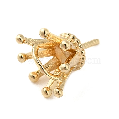 Real 14K Gold Plated Clear Brass Screw Eye Peg Bails