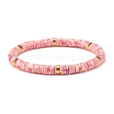 Ensemble de bracelets stetch en perles heishi en argile polymère faits à la main(BJEW-JB07463)-5