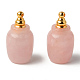 Natural Gemstone Openable Perfume Bottle Pendants(X-G-R478-004A)-1