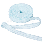 Polyester Ruffled Elastic Cord, Webbing Garment Sewing Accessories, Light Blue, 22mm(EW-WH0015-02B)