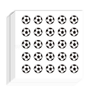 Self-Adhesive Paper Decorative Stickers, for Party, Decorative Presents Sealing, Football, 90x90mm, 25 patterns/pc(DIY-WH0562-008)