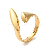 304 Stainless Steel Finger Ring, Horse Eye, Golden, 18.5mm, Inner Diameter: 18mm(RJEW-C108-02G)