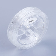 Round Japanese Elastic Crystal String, Elastic Beading Thread, for Stretch Bracelet Making, Clear, 1mm, about 10.93 yards(10m)/roll(EW-G008-01-1mm)