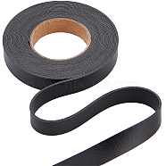 2M PVC Double Face Imitation Leather Ribbons, for Clothes, Bag Making, Black, 12.5mm, about 2.19 Yards(2m)/Roll(SRIB-WH0011-127A-01)