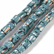 Handmade Polymer Clay Beads Strand, Column, Cadet Blue, 6~7.5x5.5~7mm, Hole: 1.7~2.3mm, about 54~65pcs/strand, 15.83~16.69''(40.2~42.4cm)(X-CLAY-Z002-01Q)