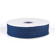 Polyester Ribbon, Tartan Ribbon, Prussian Blue, 1-1/2 inch(38mm), about 50yards/roll(45.72m/roll)(SRIB-L040-38mm-A013)