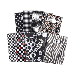 Printed Plastic Bags, Rectangle, Black, 40x30cm(PE-T003-30x40cm-01)
