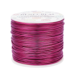 Round Aluminum Wire, Cerise, 15 Gauge, 1.5mm, about 223.09 Feet(68m)/roll(AW-BC0001-1.5mm-21)