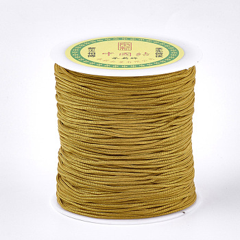 Nylon Thread, Dark Goldenrod, 1.5mm, about 120.29 yards(110m)/roll