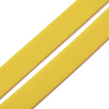 Silicone Wrapping Bands for Packaging, Stretchy Resistance Fidget Chair Band for Kids, Yellow, 400x10x0.9mm