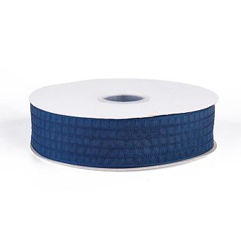 Polyester Ribbon, Tartan Ribbon, Prussian Blue, 1-1/2 inch(38mm), about 50yards/roll(45.72m/roll)