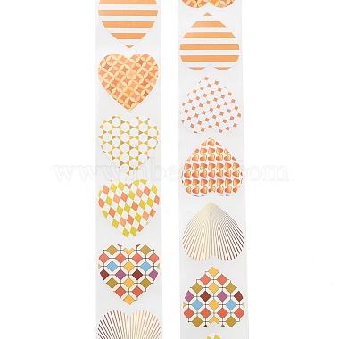 500 Paste  Paper Self-Adhesive Heart Stickers(AJEW-S085-02D)-2