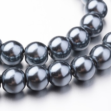 Eco-Friendly Dyed Glass Pearl Round Beads Strands(HY-A008-8mm-RB077)-2