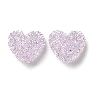 Thistle Heart Resin+Rhinestone Beads