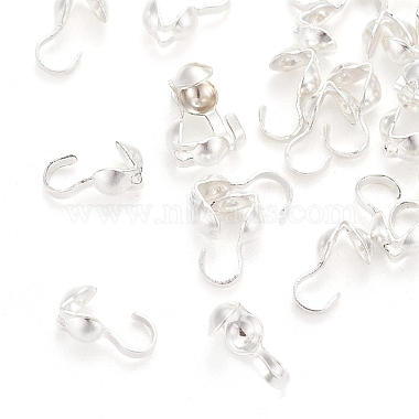 Silver Color Plated Iron Bead Tips(X-E038-S)-2