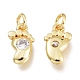 Brass Micro Pave Clear Cubic Zirconia Charms(KK-M206-35G)-2