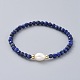 Natural Lapis Lazuli(Dyed) Beads Stretch Bracelets(BJEW-JB04676-02)-1