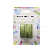 Faux Suede Cord, Faux Suede Lace, Green Yellow, 5x1.5mm, about 5.46 yards(5m)/roll(X-LW-R003-5mm-1139)
