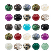 Craftdady 300Pcs 15 Style Faceted Natural & Synthetic Mixed Gemstone Beads, Rondelle, 8x5~6mm, Hole: 1mm, 20pcs/style(G-CD0001-08)