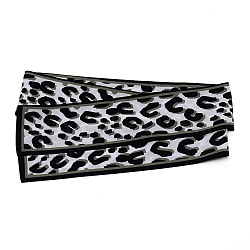 Silk Scarves Decorate, Scarf Necklaces, Leopard Print Pattern, Black, 1150x70x0.5mm(AJEW-TAC0028-05A)