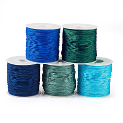 5 Rolls 5 Colors Nylon Threads, Mixed Color, 1mm, about 100~109.3yards/roll(91~100m/roll), 1roll/color(NWIR-YS0001-01C)