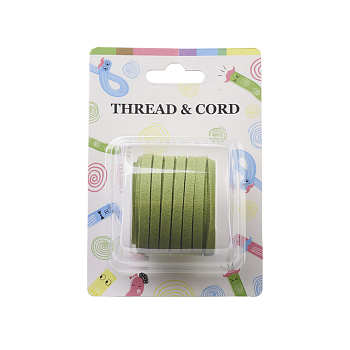 Faux Suede Cord, Faux Suede Lace, Green Yellow, 5x1.5mm, about 5.46 yards(5m)/roll