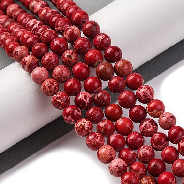 Dyed Natural Regalite/Imperial Jasper/Sea Sediment Jasper Beads Strands(G-B124-C02-12)-2