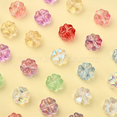 100pcs 10 couleurs perles de verre tchèque transparentes(GLAA-CJ0001-57)-4