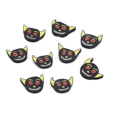 Black Ghost Polymer Clay Cabochons